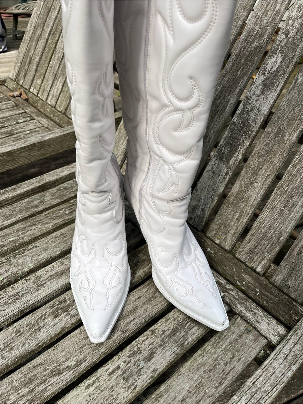 Jeffrey Campbell Tall White Cowboy Boots